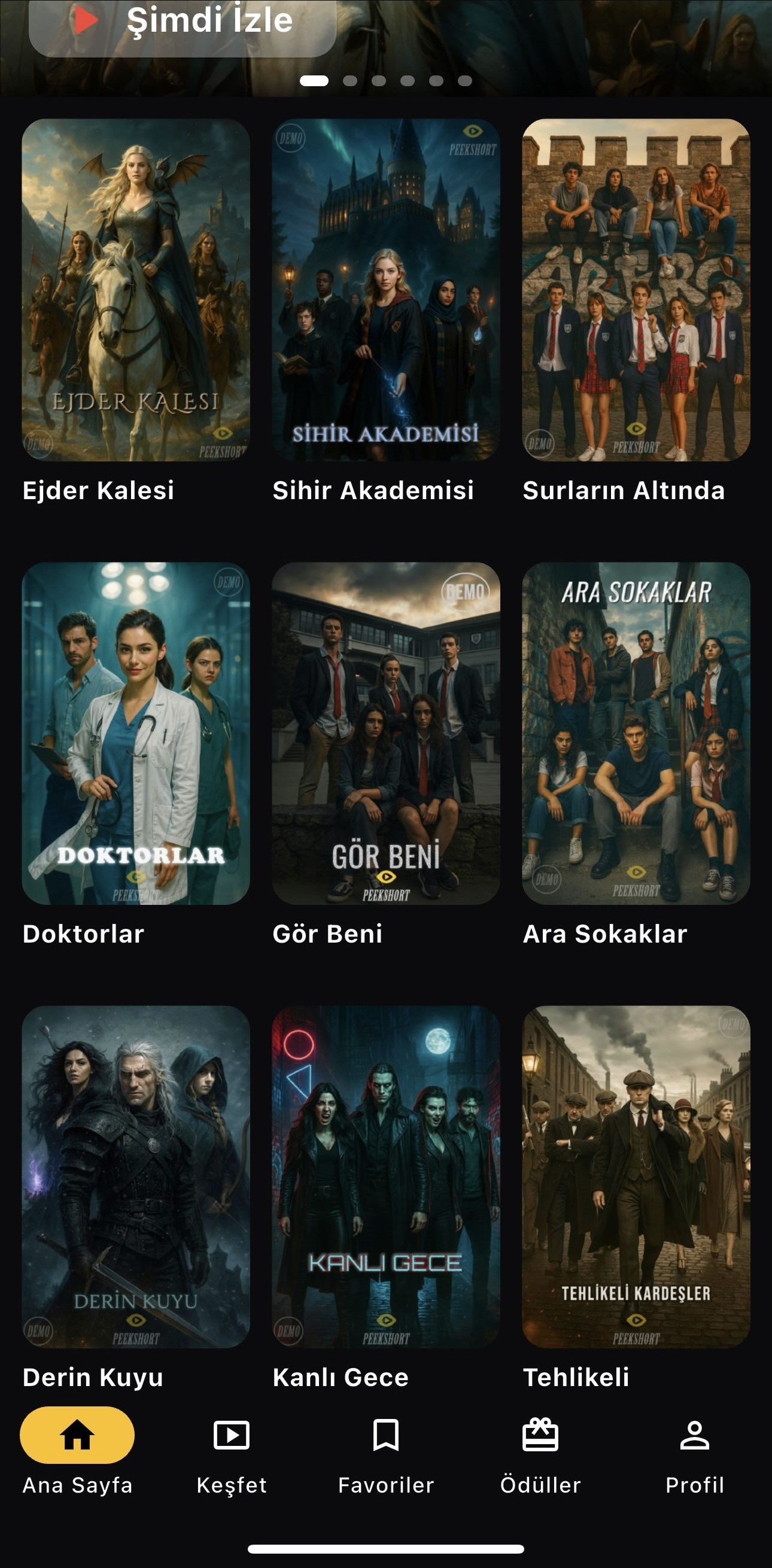 PeekShort Dizi Kataloğu - Her Zevke Uygun Türler
